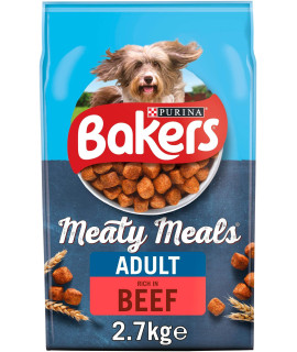 RENZcHU Bakers Meaty Meals Adult Dog Beef Dry Food 27kgA