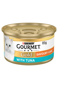 gourmet cat Adult Food gold Savoury cake Tuna can, 85 g - Pack of 12