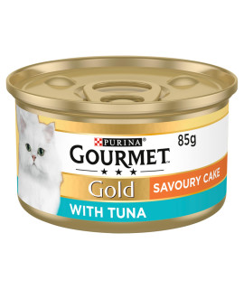 gourmet cat Adult Food gold Savoury cake Tuna can, 85 g - Pack of 12