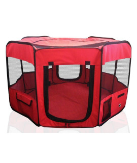 Portable Pet Playpen 45 * 45 * 22 Premium Large Size Puppy Kennel - Best for Small and Medium Size Dogs and Cats - Simple Folding Design for Easy Storage