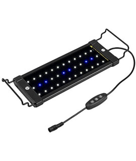 NICREW ClassicLED Aquarium Light, Fish Tank Light with Extendable Brackets, White and Blue LEDs, Size 12 to 18 Inch, 6 Watts