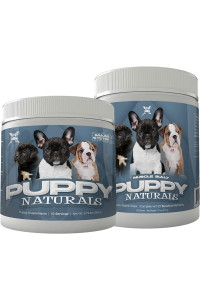 Muscle Bully Puppy Naturals Formula Stack Immunity Supplement + Multivitamin Chew Stack (60 Servings) A Healthy Nutritional Formula for Growing Puppies, for All Breeds