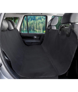 BarksBar Original Pet Seat Cover for Cars - Black, WaterProof & Hammock Convertible (Standard, Black)