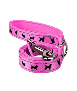 EcoBark Dog Leash - 4 FT / 5 FT / 6 FT Reflective Dog Leash- Eco-Bright Dog Leashes with Padded Handle - Strong Heavy Duty Dog Leash - Nylon Dog Leash for Small and Medium Dogs (Pink Dog Leash)