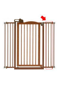 Tall One-Touch Gate II Extension in Brown