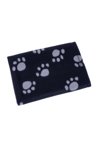 Petface Archies Fleece comforter Paw Print Blanket for Dog, greyBlack