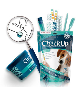 CheckUp Kit at Home Wellness Test for Dogs Telescopic Pole, Detachable Cup & 2 Test Strips Detects 4 Most Common Pet Health Indicators - Glucose, Protein, pH and Blood in Urine 2 Strips