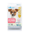 Paw Inspired Disposable Dog Diapers Female Dog Diapers Ultra Protection Diapers for Dogs in Heat, Excitable Urination, or Incontinence (12 Count, Small)