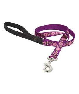 LupinePet Originals 34 Rose garden 6-Foot Padded Handle Leash for Medium and Larger Dogs
