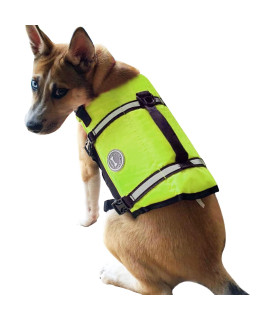 Vivaglory Ripstop Dog Life Vest, Large Life Jacket for Dogs with Rescue Handle for Swimming Boating