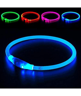 BSEEN LED Collar, USB Rechargeable, Glowing pet Collar for Night Safety, Fashion for Small Medium Large Dogs (Royal Blue)