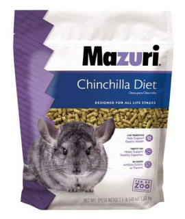 Mazuri Nutritionally complete chinchilla Food 25 Pound (25 lb)