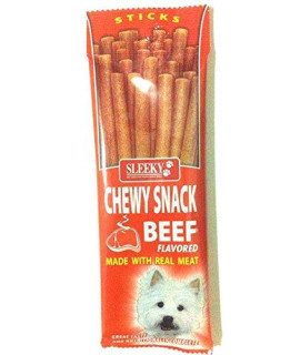Sleeky Chewy Snack with Beef Flavor 50 g (1.76 Oz.) Pack of 2