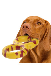 Goughnuts - Dog Toys for Aggressive Chewers Virtually Indestructible Pull Toy for Breeds Such as Pit Bulls and German Shepherds Heavy Duty Tug Dog Toy Medium Yellow
