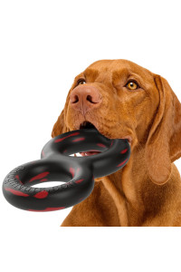 Goughnuts - Dog Toys for Aggressive Chewers Virtually Indestructible Pull Toy for Medium Breeds Such as Pit Bulls and German Shepherds Heavy Duty Tug Dog Toy Black