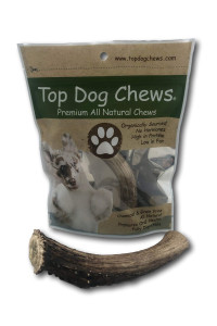 Top Dog Chews Premium Large Grade A Whitetail Deer Antler for Dogs - Single Antler