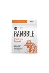 BIXBI Rawbble Freeze Dried Dog Food, Chicken Recipe, 12 oz - 98% Meat and Organs, No Fillers - Pantry-Friendly Raw Dog Food for Meal, Treat or Food Topper - USA Made in Small Batches