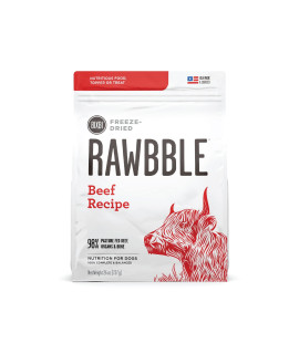 BIXBI Rawbble Freeze Dried Dog Food, Beef Recipe, 26 oz - 98% Meat and Organs, No Fillers - Pantry-Friendly Raw Dog Food for Meal, Treat or Food Topper - USA Made in Small Batches