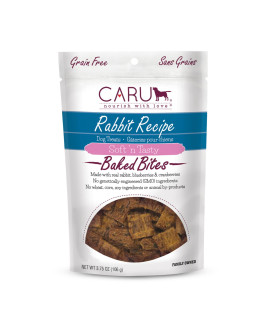CARU - Soft 'n Tasty Baked Bites - Rabbit Bites Dog Treats - Flavorful Training Treats - 3.75 oz