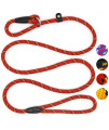 Dog Rope Leash, 5 FT Pet Slip Lead, Dog Training Leash, Standard Adjustable Pet Nylon Leash for Small Medium Dogs 10-80 lb Walking(Red)