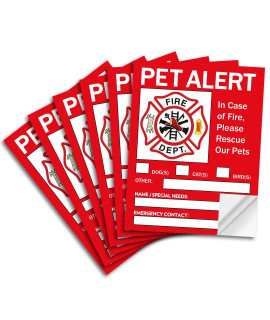 Pet Alert Safety Fire Rescue Sticker - Save Our Pets Emergency Pet Inside Decal - in Case of Emergency Danger Pet in House Home Window Door Sign
