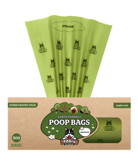 Pogis Dog Poop Bags - 500 Unscented Doggie Poop Bags for Yards - Leak-Proof Dog Waste Bags - Ultra Thick, Extra Large Poop Bags for Dogs & Cats (Single Large Roll)