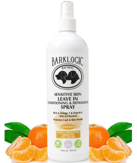 BarkLogic Leave in Conditioning Hair Detangling Spray Conditioner, 16oz, Tangerine - Dog & Puppy Detangler and Dematting Spray