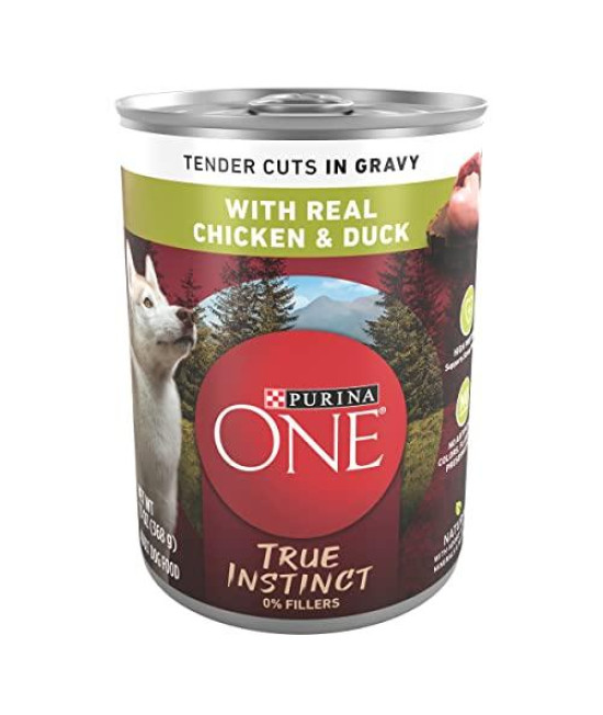Purina ONE Natural Wet Dog Food Gravy, True Instinct Tender Cuts With Real Chicken and Duck - 13 oz. Can