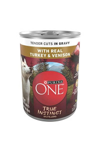 Purina ONE Natural Wet Dog Food Gravy, True Instinct Tender Cuts With Real Turkey and Venison - 13 oz. Can
