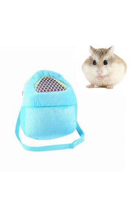 Yosoo Portable African Hedgehog Hamster Breathable Pet Dog Carrier Bags Handbags Puppy Cat Travel Backpack (S, White Mesh - Blue)