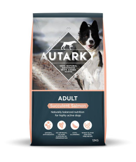 Autarky Hypoallergenic Succulent Salmon Dry Dog Food with Added Herbs, 12 kg