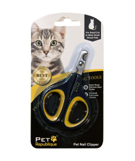 Cat Nail Clipper by Pet Republique - Professional Stainless-Steel Claw Clipper Trimmer for Cats, Kittens, Hamster, Rabbits, Birds, & Small Breed Animals
