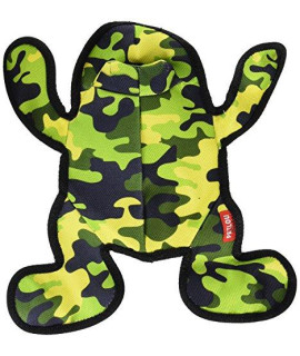 Petlou Durable Squeeze Me Plush Soft Squeaker Interactive Dog chew Toy, squeaks, Floats, Washable, Ripped Resistant (15 Jungle Buddy Frog)
