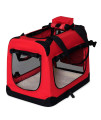 Dibea Dog Transport Box, Dog Carrier, Collapsible Transport Crate, Car Crate, Small Animal Carrier (XL - 82x58x58 cm, red)
