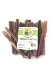 Sancho & Lola's 6-Inch Thin Bully Sticks Dogs - (10 Count) Grass-Fed Free-Range Grain-Free Beef Pizzle Dog Chew Sticks