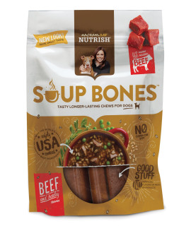 Rachael Ray Nutrish Soup Bones Minis Dog Treats, Real Beef & Barley Flavor, 6 Bones, 4.2 Ounces