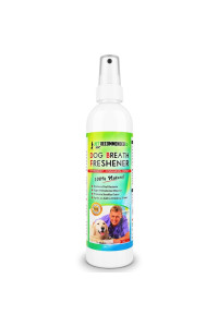 Vet Recommended - Dog Breath Freshener & Pet Dental Water Additive (8oz/240ml) All Natural - Perfect for Bad Dog Breath & Dog Teeth Spray. Spray in Mouth or Add to Pet's Drinking Water. USA Made.
