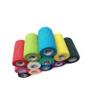 WildCow Vet Wrap Bulk Bandage Tape (4 Inch 12 Color Pack), Water Resistant Self Adherent Cohesive Rolls