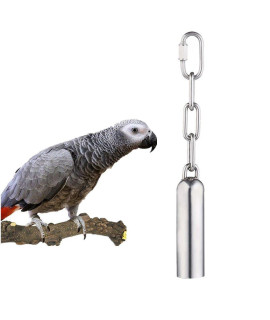 Stainless Steel Bell Toy for Birds,Heavy Duty Bird Cage Toys for Parrots, African Greys, Mini Macaws, Small Cockatoos, Cockatiels & More (Small or Large)