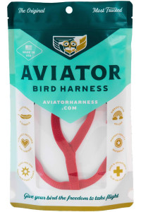 The AVIATOR Pet Bird Harness and Leash: Mini Red