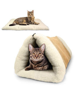 PARTYSAVING PET Bed 2-in-1 Pet Palace Snooze Tunnel and Mat for Pets Cats Dogs and Kittens for Travel or Home, APL1343