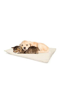 PARTYSAVING PET Palace Self Heating Snooze Pad Pet Bed Mat for Pets Cats Dogs and Kittens for Travel or Home, APL1344, White, Medium