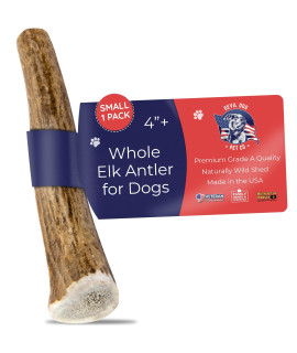Devil Dog Pet Co Antler Dog Chew - Premium Elk Antlers for Dogs - Long Lasting Dog Bones for Aggressive Chewers - No Mess No Odor - Wild Shed in The USA - Veteran Owned (Small)