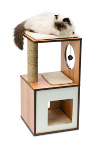 Vesper Cat Tree, Cat Box, Small, Walnut, 52075