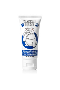 Squishface Wrinkle Paste - Bulldog, French Bulldog, Pug, English Bulldog - cleans Wrinkles, Tear Stain, Tail Pockets, and Paws - Anti-Itch Tear Stain Remover & Bulldog Wrinkle cream, 2 Oz