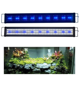 KZKR Aquarium Hood Lighting Fish Tank Light 36 inch - 46 inch for Freshwater and Saltwater Blue and White Light 90cm - 115cm
