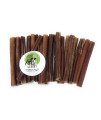 Sancho & Lola's 6 Inch Standard Bully Sticks for Dogs - 25 Count Value Pack Grass-Fed Free-Range Grain-Free Beef Pizzles