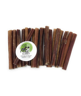 Sancho & Lola's 6 Inch Standard Bully Sticks for Dogs - 25 Count Value Pack Grass-Fed Free-Range Grain-Free Beef Pizzles