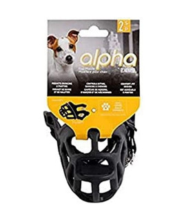 ZEUS Alpha TPR Muzzle for Small Dogs, Comfort Fit Design Prevents Biting, Barking and Chewing, Black