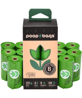 The Original Poop Bags Dog Poop Bag, Dog Bags For Poop, 120 Dog Waste Bags, Doggy Poop Bags Refills, Doggy Poop Bags 38% Plant Based USDA, Poop Bags for Dogs, Dog Poop Bags Rolls - Unscented